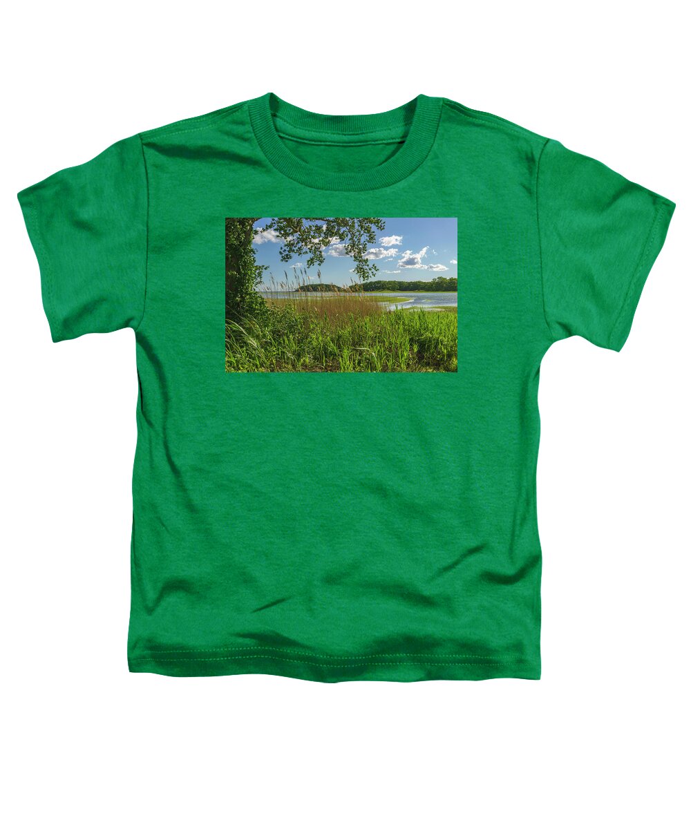 Connecticut Toddler T-Shirt featuring the photograph Spring Salt Marsh at High Tide by Marianne Campolongo