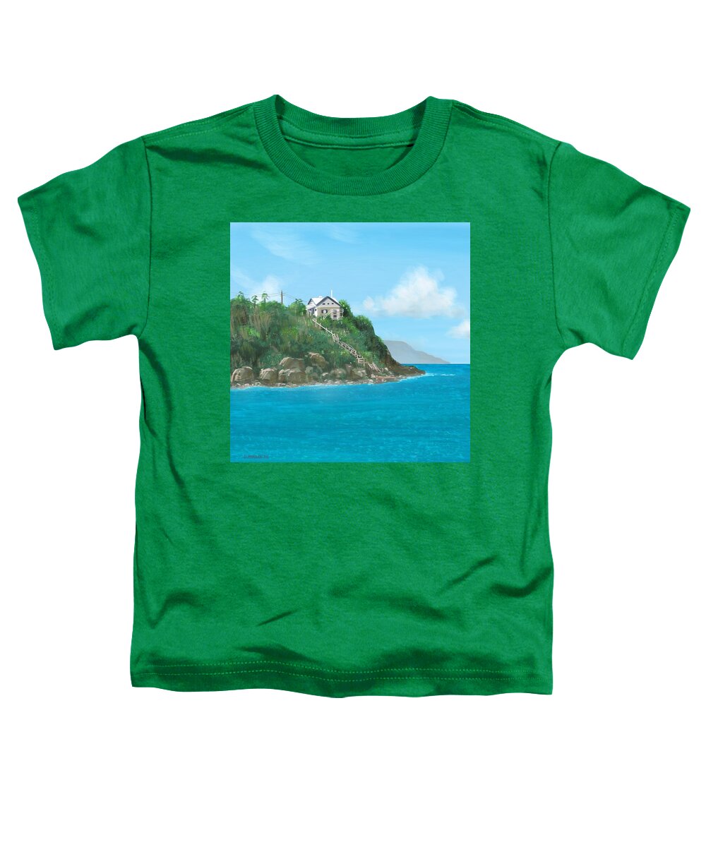 Sea Toddler T-Shirt featuring the digital art St Thomas by Don Morgan