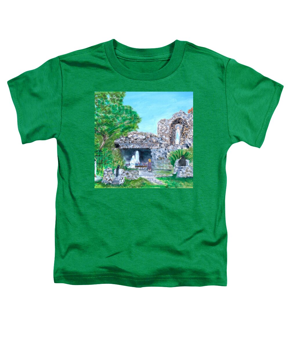 Grotto Toddler T-Shirt featuring the painting The Grotto by Linda Cabrera