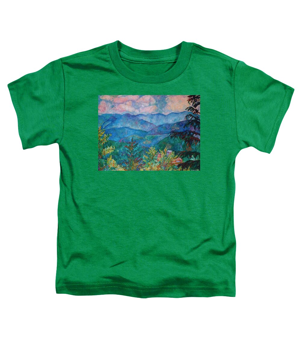 Smoky Mountains Toddler T-Shirt featuring the painting The Smoky Mountains by Kendall Kessler