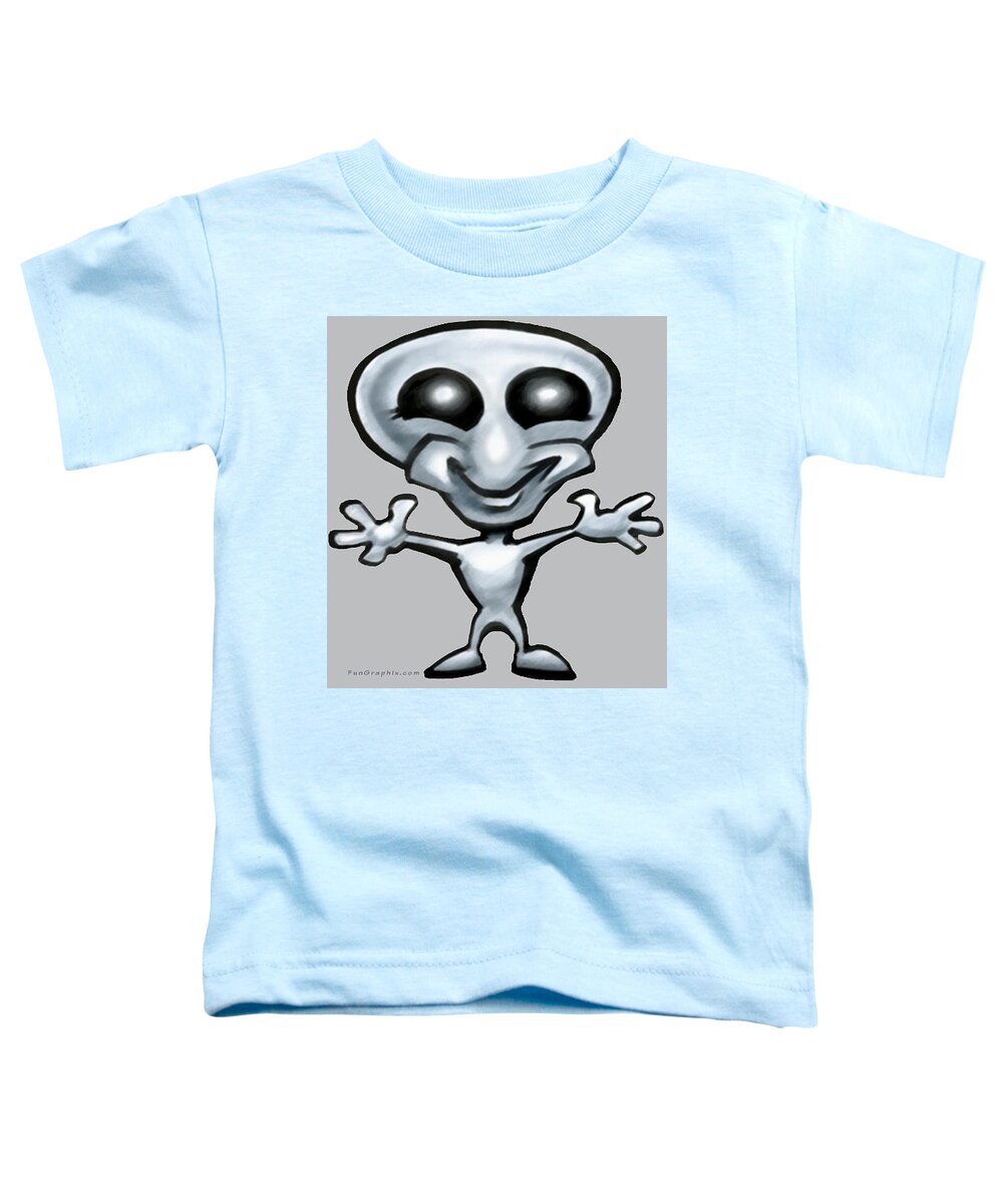 Alien Toddler T-Shirt featuring the digital art Alien #2 by Kevin Middleton