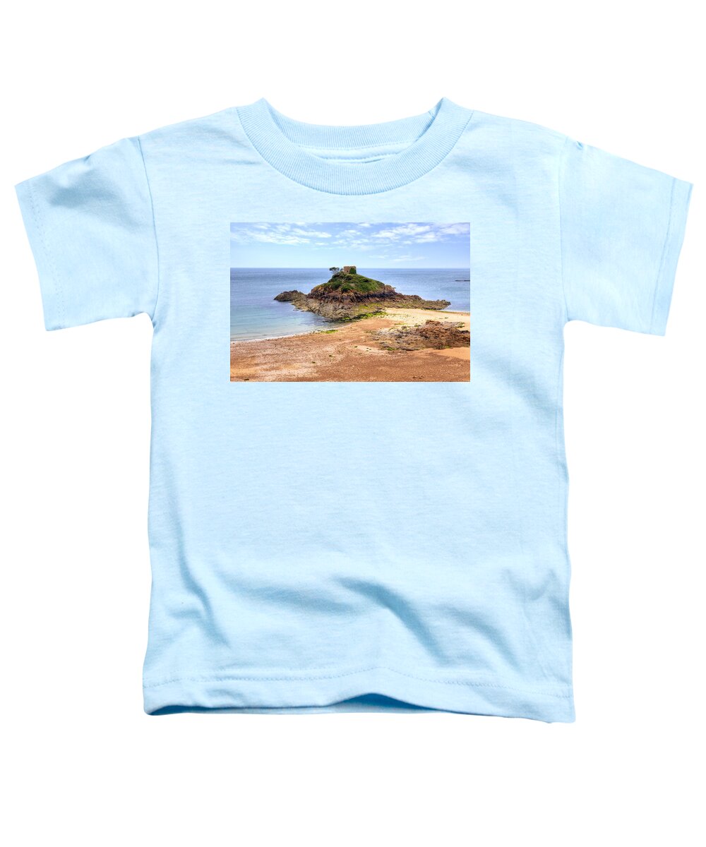 Portelet Bay Toddler T-Shirt featuring the photograph Portelet Bay - Jersey #1 by Joana Kruse