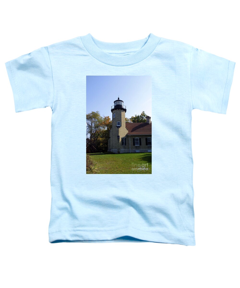 White Toddler T-Shirt featuring the photograph White River Light Station #1 by Bill Richards