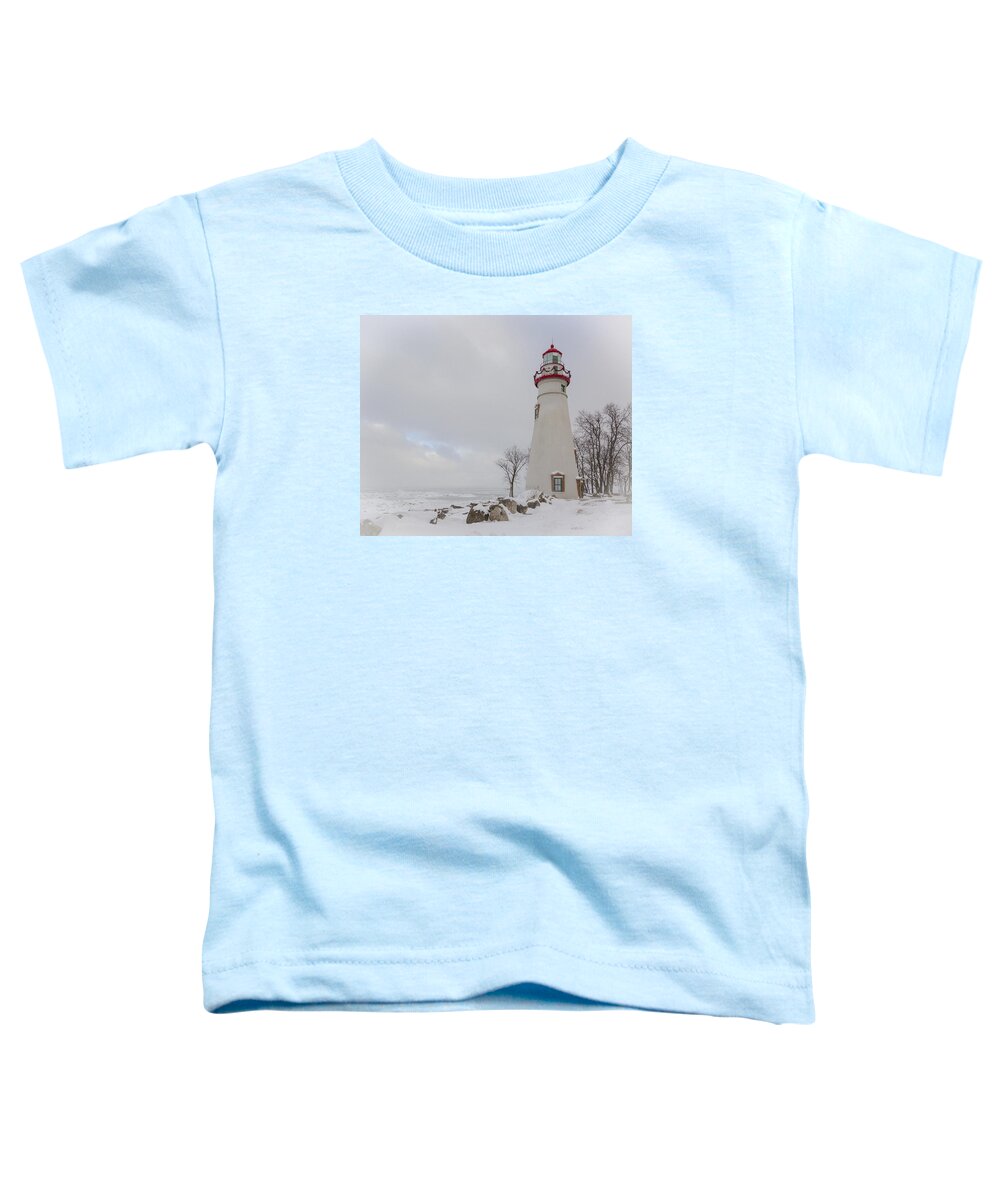 Lighthouses Toddler T-Shirt featuring the photograph Marblehead Lighthouse Lake Erie #3 by Jack R Perry