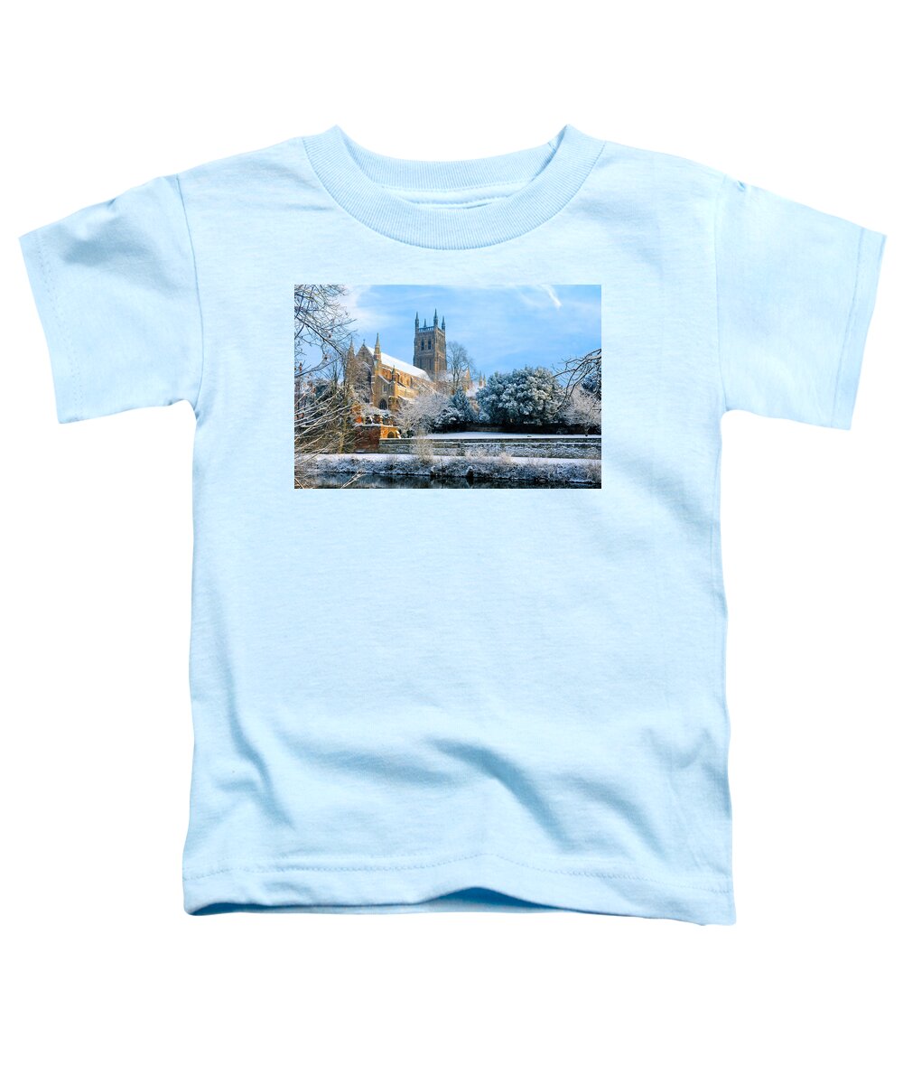 Cathedral Toddler T-Shirt featuring the photograph Worcester Cathedral by Roy Pedersen