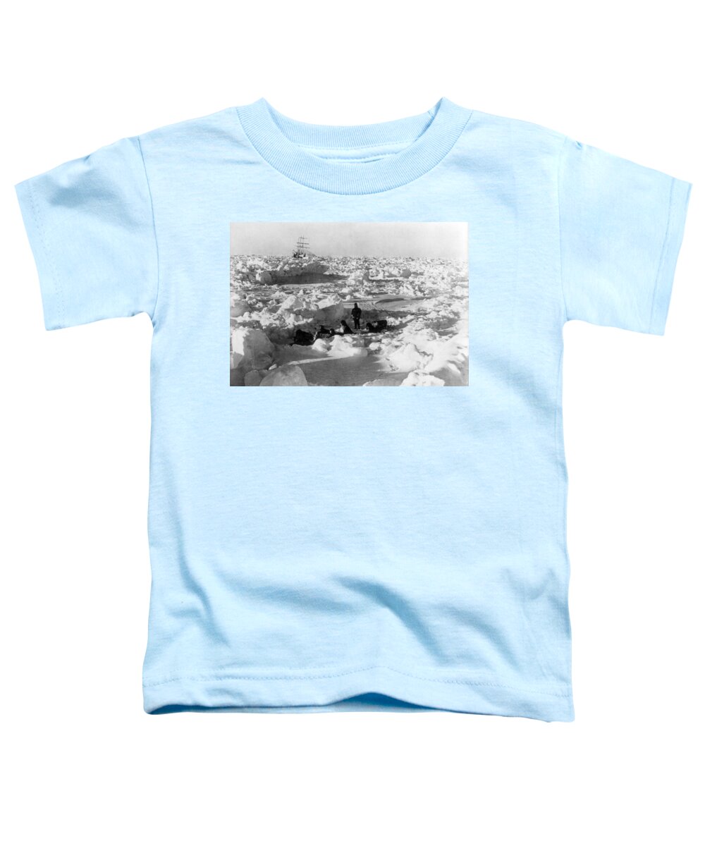 Navigation Toddler T-Shirt featuring the photograph Shackletons Endurance Trapped In Pack #5 by Science Source