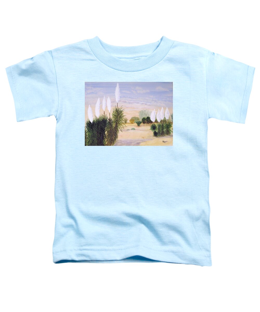 Desert Toddler T-Shirt featuring the painting 9 Yuccas 2 by Maris Sherwood
