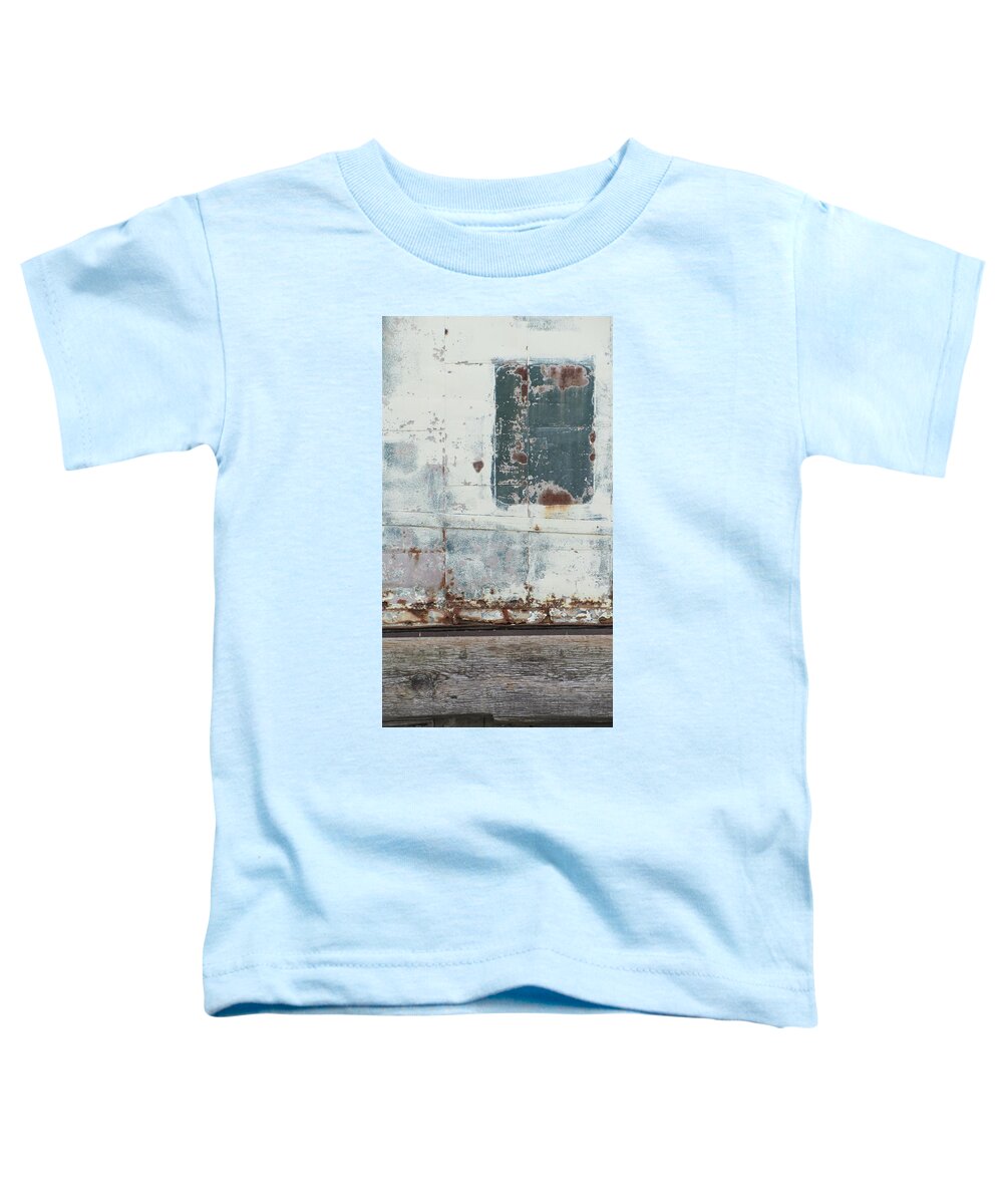 Abstract Toddler T-Shirt featuring the photograph Abstract Metal Teal Spot 2 by Anita Burgermeister