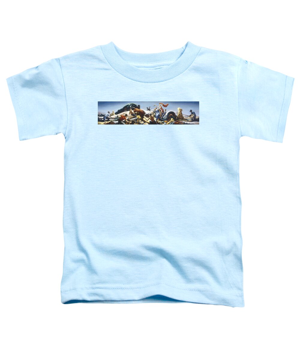 Thomas Benton Toddler T-Shirt featuring the digital art Achelous and Hercules by Thomas Benton
