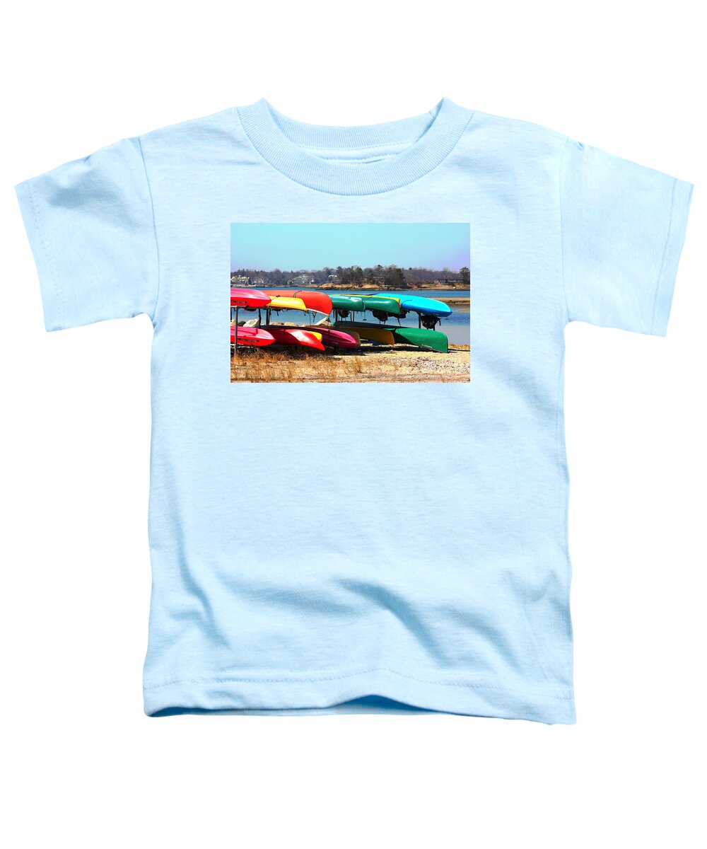 Canoe Toddler T-Shirt featuring the photograph All Ready To Go by Judy Palkimas
