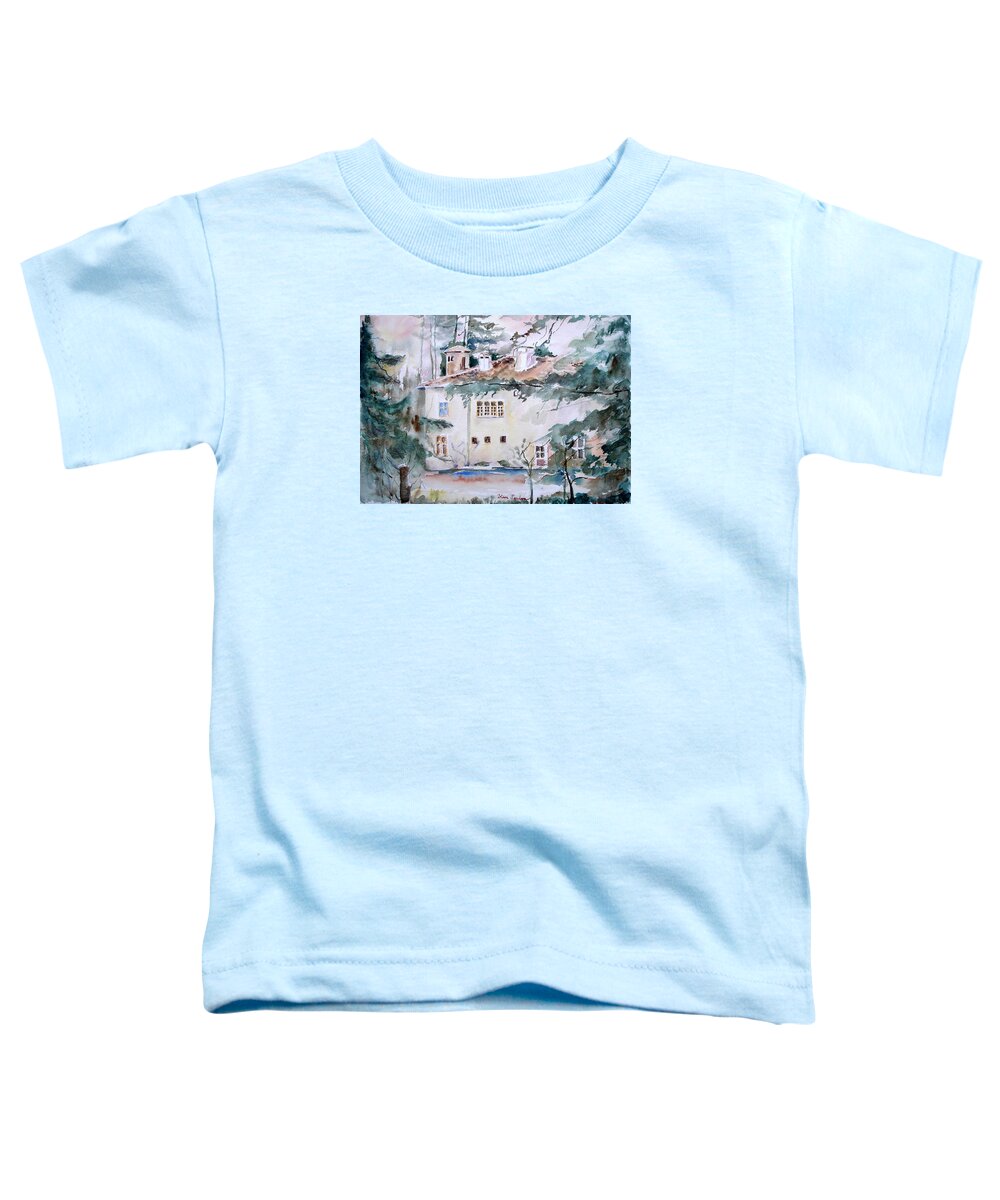 Ancien House Toddler T-Shirt featuring the painting An Ancien House at Ecully by Kim PARDON