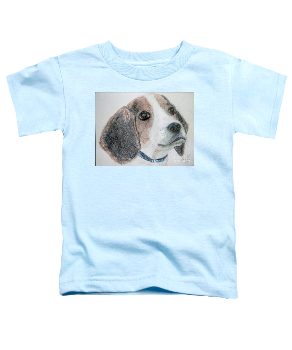 Animal Toddler T-Shirt featuring the drawing Beagle by Lyric Lucas
