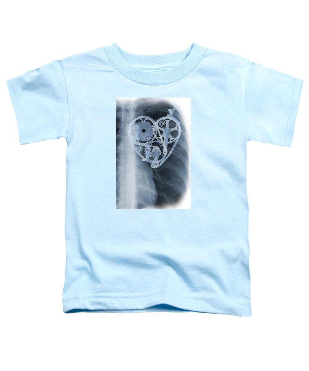 Biker Toddler T-Shirt featuring the painting bike lover X-ray by Sassan Filsoof