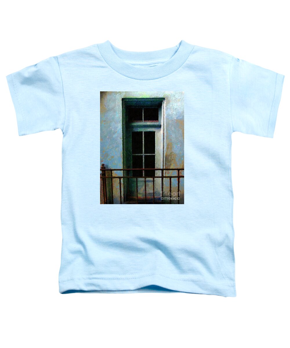 House Toddler T-Shirt featuring the painting Blue Balcony by RC DeWinter