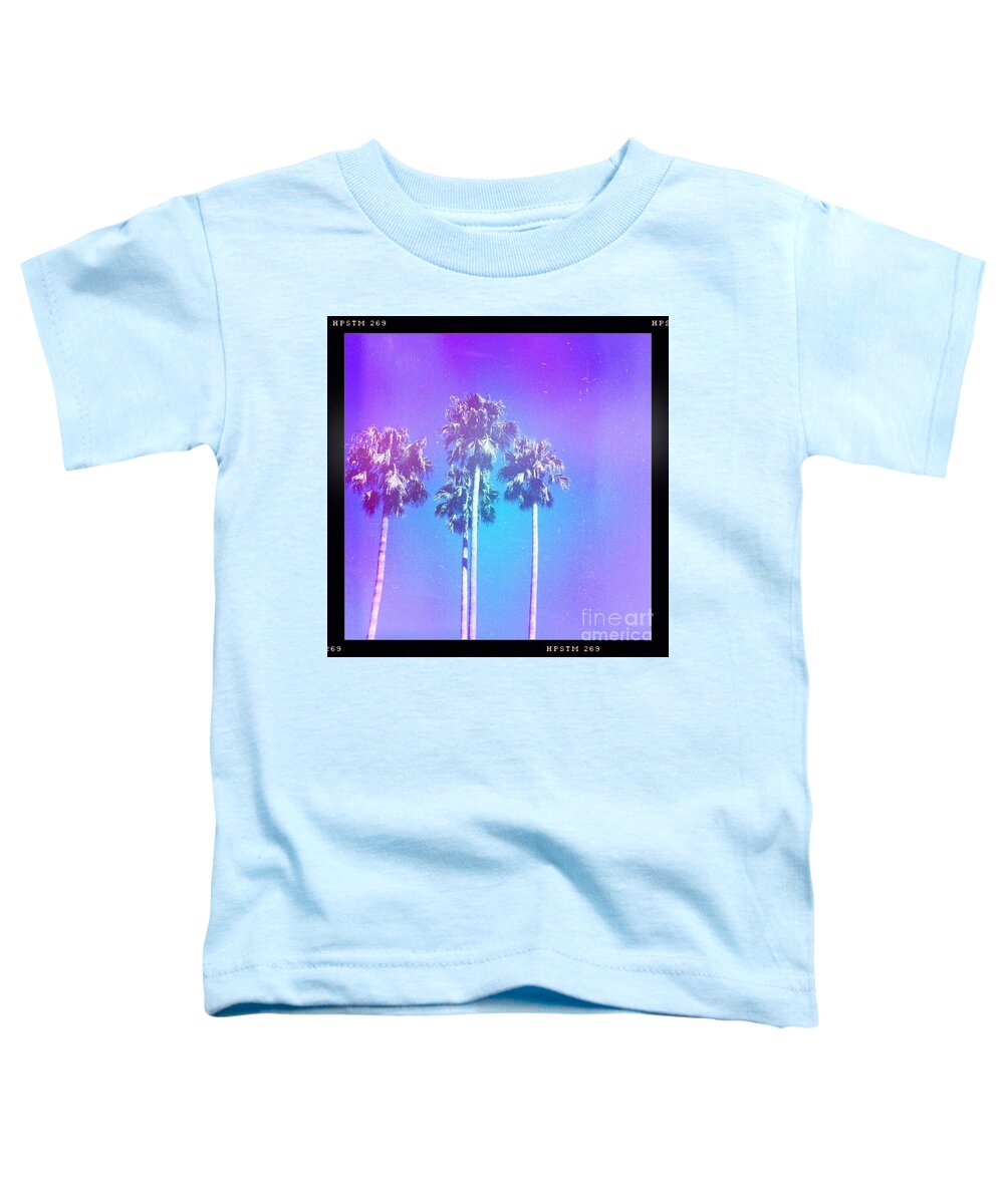Palm Trees Toddler T-Shirt featuring the photograph Blue Palms by Denise Railey