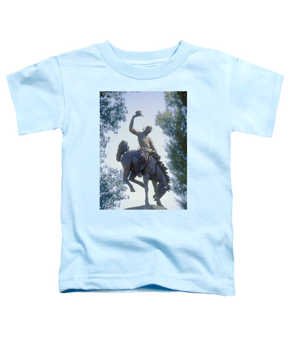Bucking Bronco Toddler T-Shirt featuring the photograph M-09211-Bucking Bronco, WY by Ed Cooper Photography