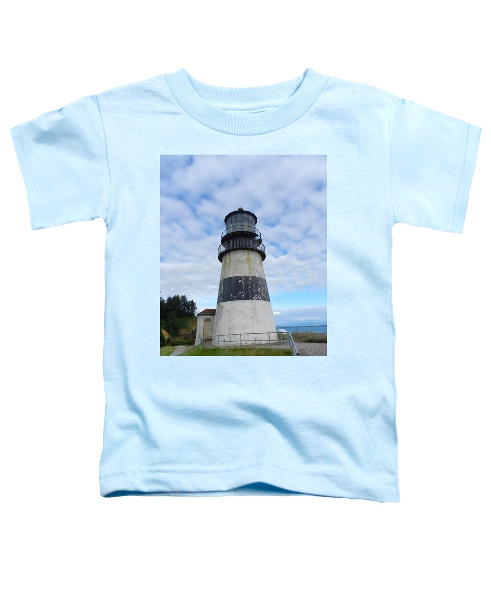 Lighthouse Toddler T-Shirt featuring the photograph Cape Disappointment Lighthouse 3 by Cathy Anderson