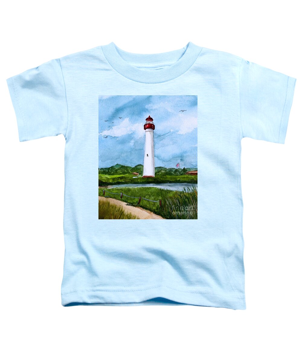 Cape May Lighthouse Toddler T-Shirt featuring the painting Cape May Light by Nancy Patterson