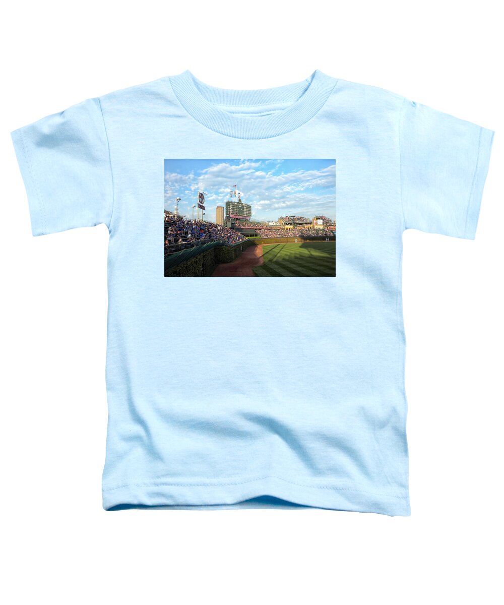 Chicago Cubs Scoreboard 03 Toddler T-Shirt by Thomas Woolworth - Pixels