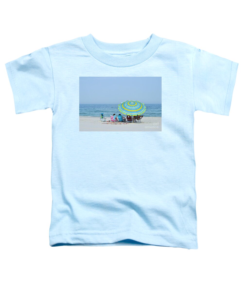 Chillin On The Beach Toddler T-Shirt featuring the photograph Chillin on the Beach by Allen Beatty