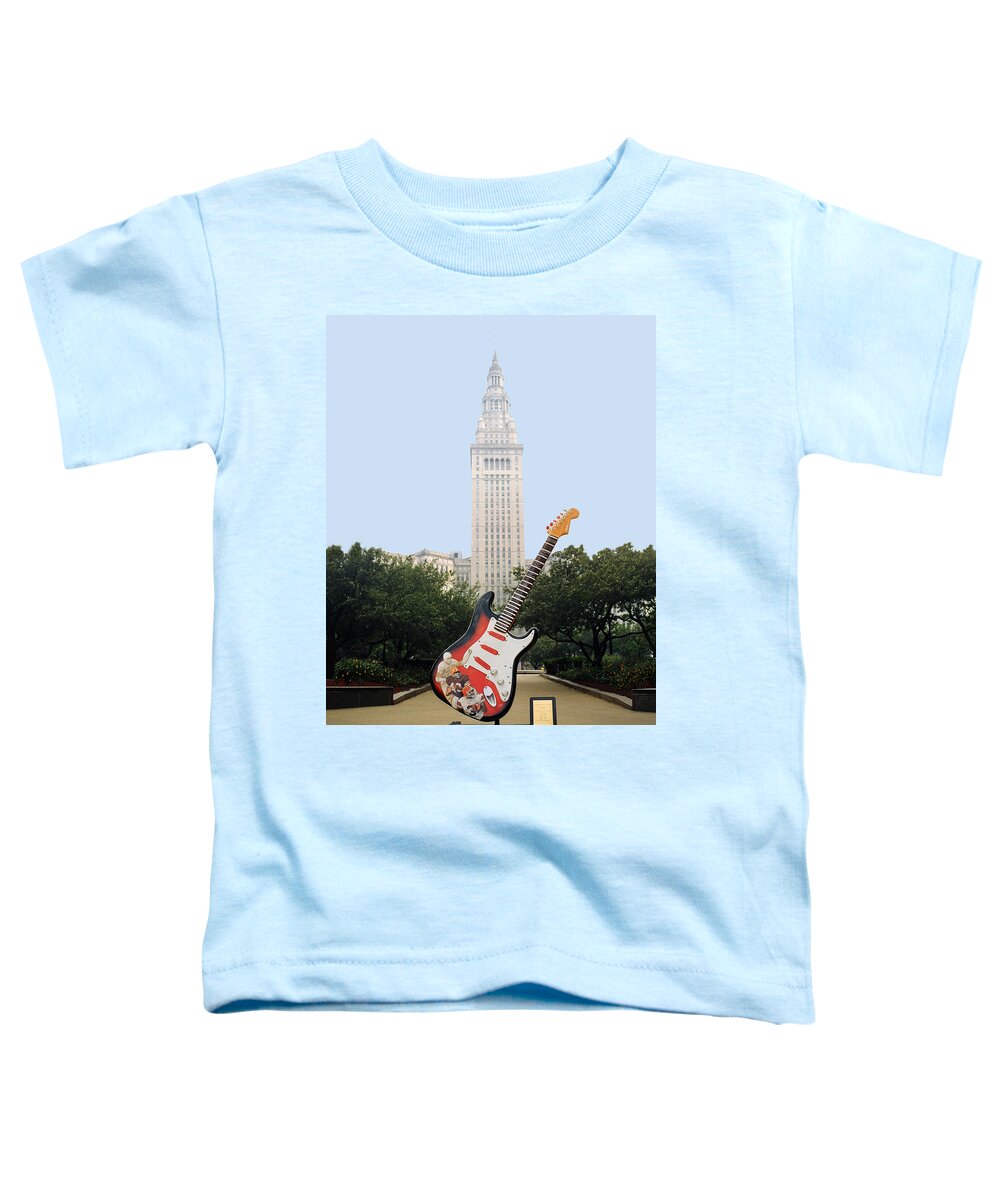 Cle Toddler T-Shirt featuring the photograph Cleveland Rocks by Terri Harper