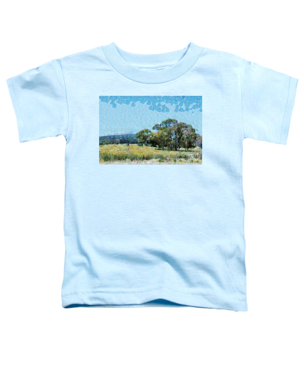 Australia Toddler T-Shirt featuring the digital art Country view by Fran Woods
