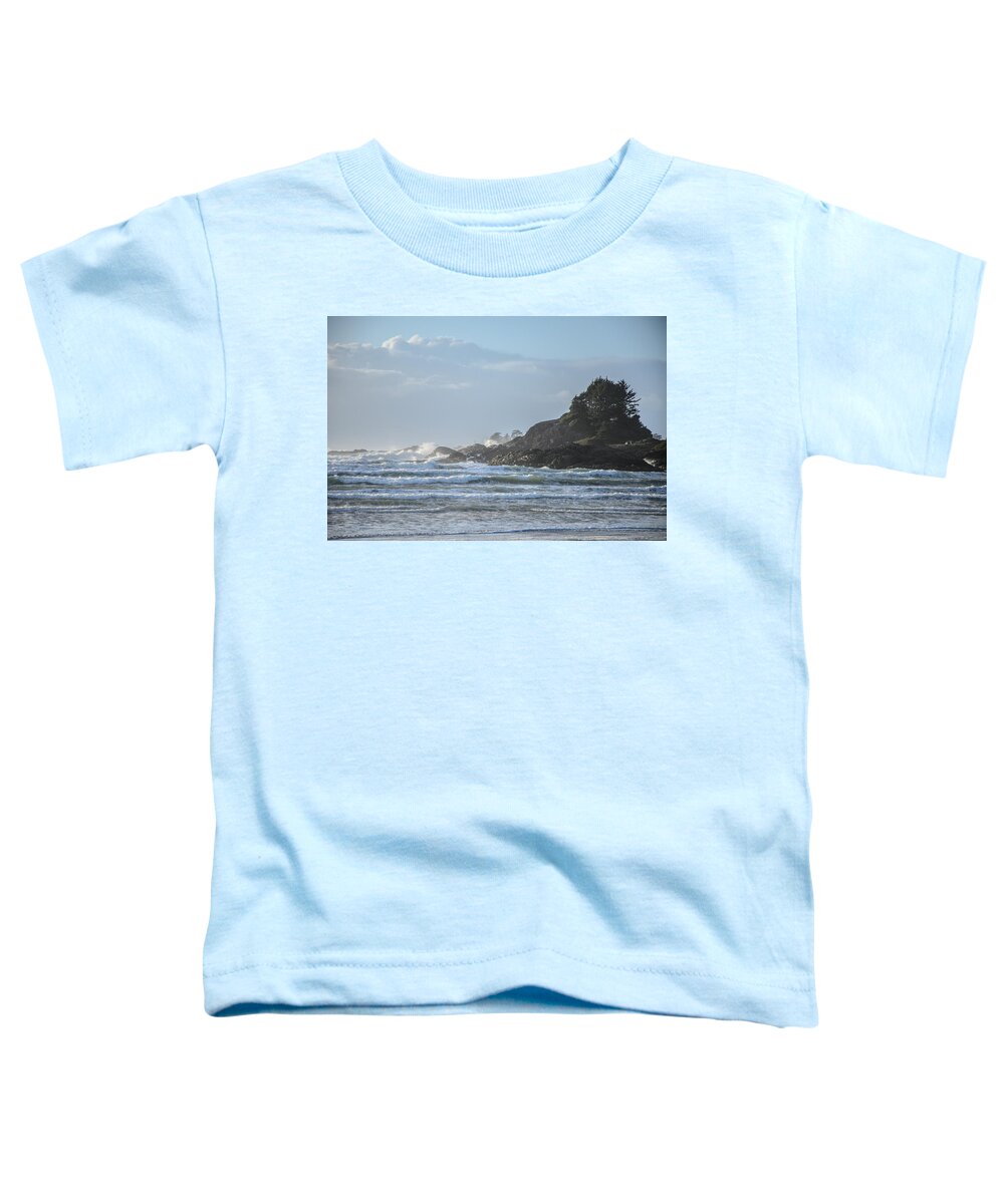 Cox Bay Toddler T-Shirt featuring the photograph Cox Bay Afternoon Waves by Roxy Hurtubise