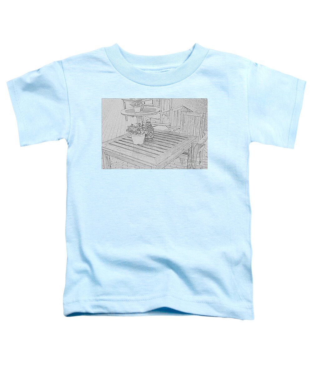 Table Toddler T-Shirt featuring the photograph Dining on the Street by Elvis Vaughn