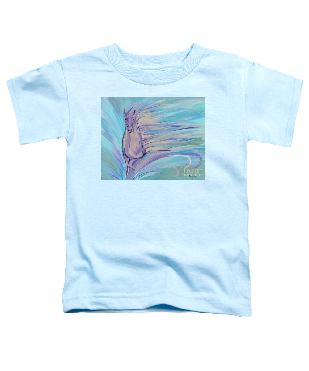 Horse Toddler T-Shirt featuring the painting Dreamer by Stacey Zimmerman