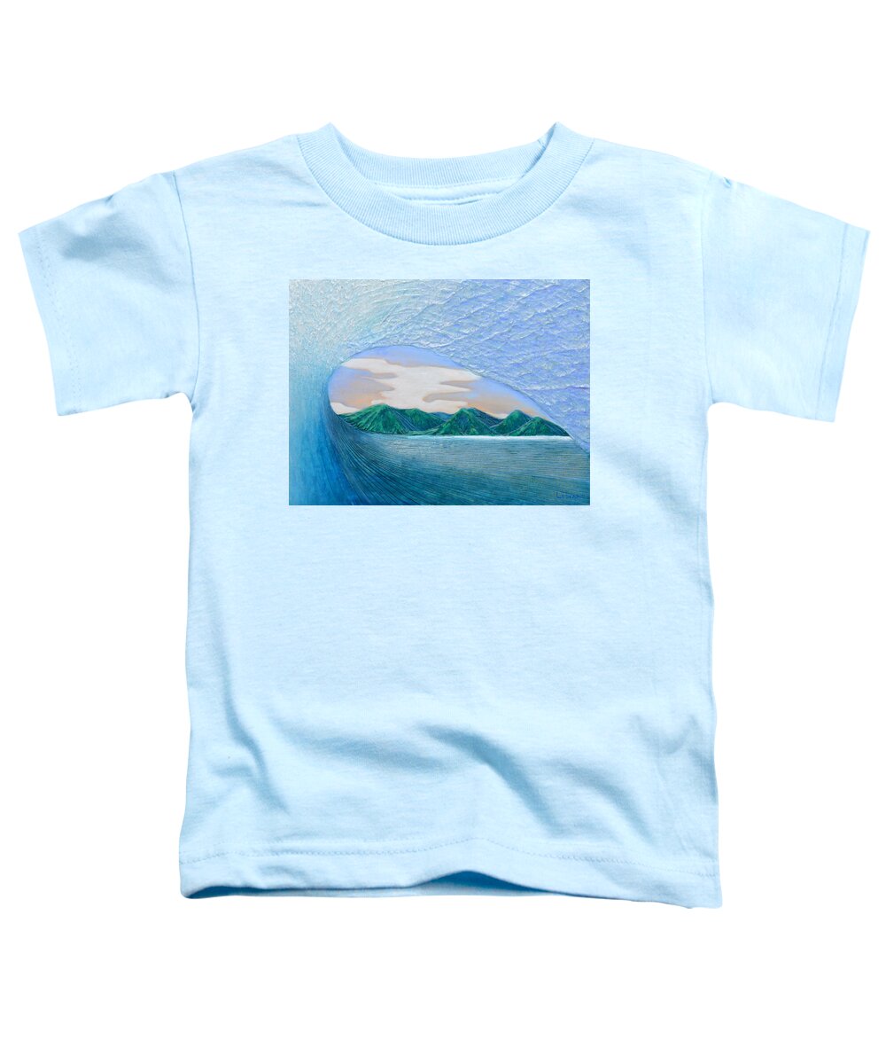 Surfing Toddler T-Shirt featuring the painting End of the Road by Nathan Ledyard