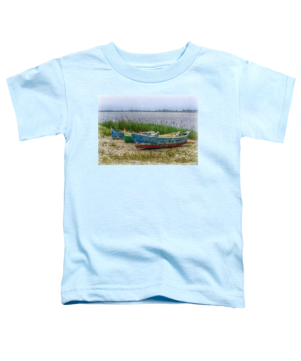 France Toddler T-Shirt featuring the photograph Fishing Boats by Hanny Heim