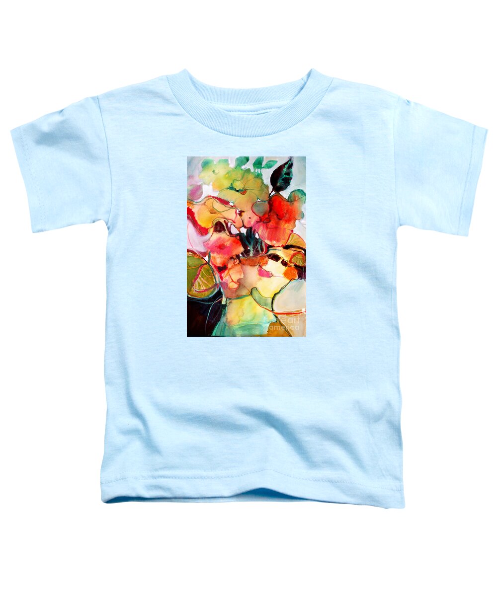 Flowers Toddler T-Shirt featuring the painting Flower Vase No. 2 by Michelle Abrams