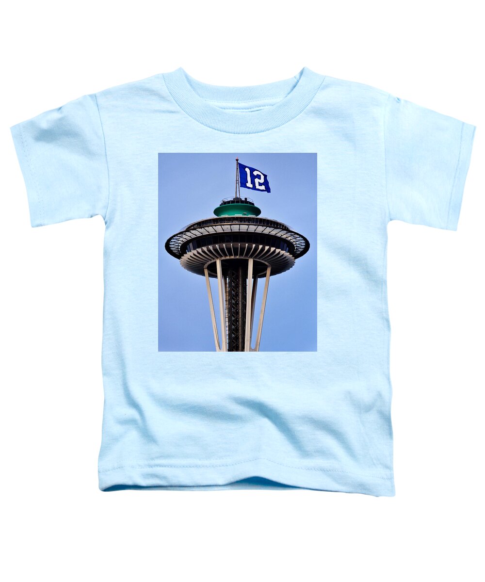 Seattle Toddler T-Shirt featuring the photograph Fly It Proud by Benjamin Yeager