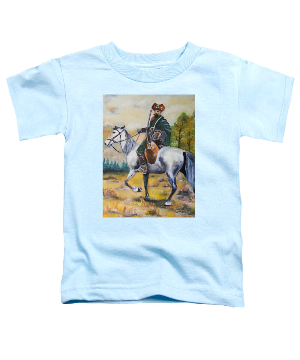 Art Toddler T-Shirt featuring the painting Gamekeeper by Ryszard Ludynia