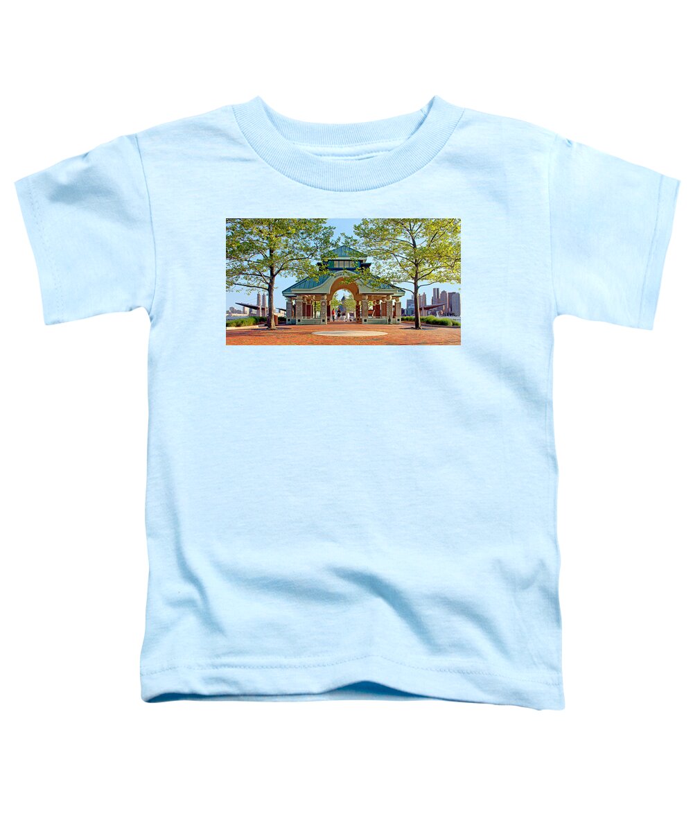Boston Toddler T-Shirt featuring the photograph Gazebo in Summer Boston by Caroline Stella