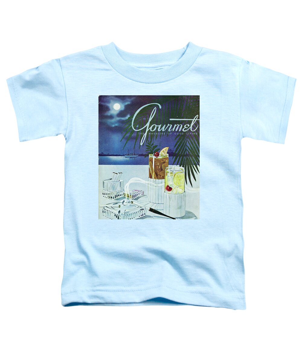 Boat Toddler T-Shirt featuring the photograph Gourmet Cover Of Cocktails by Henry Stahlhut