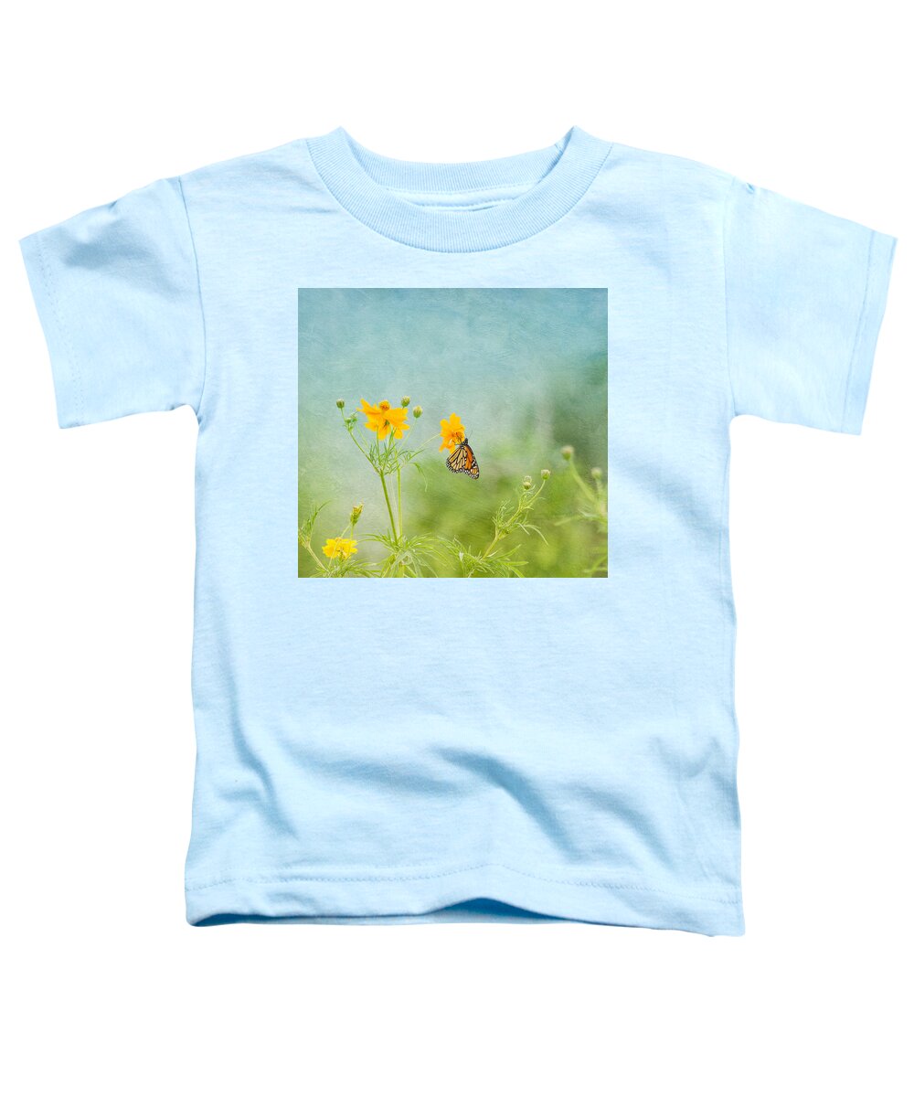 Nature Toddler T-Shirt featuring the photograph In The Garden - Monarch Butterfly by Kim Hojnacki