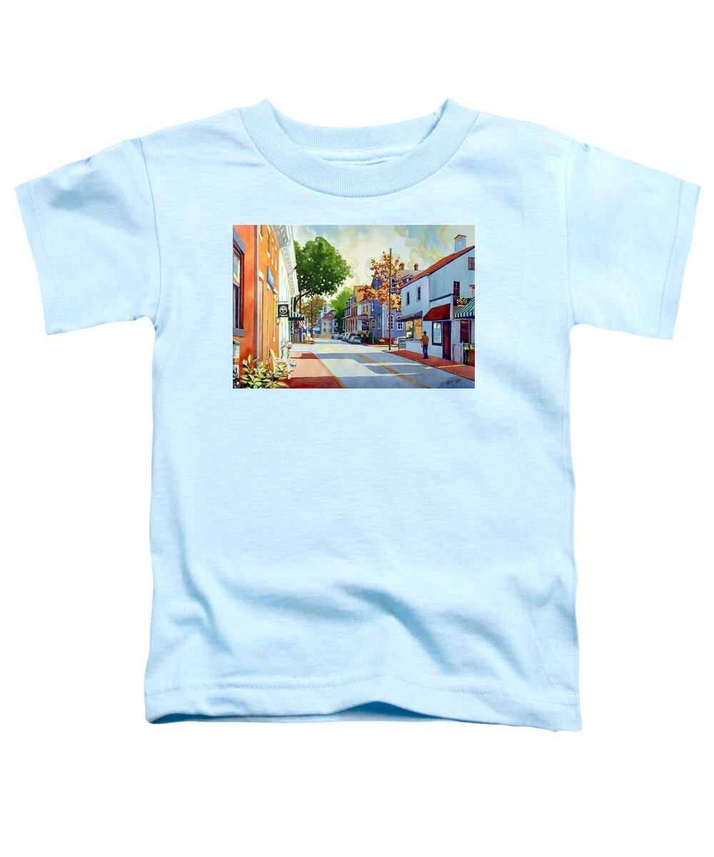 Watercolor Toddler T-Shirt featuring the painting Intersection by Mick Williams