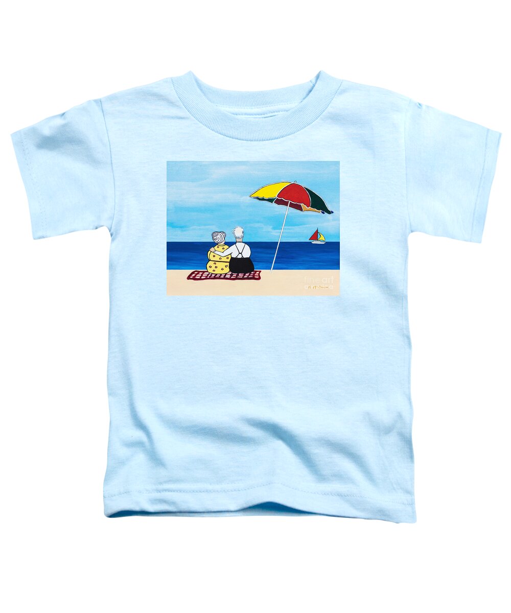 Couple Toddler T-Shirt featuring the painting Just The Two Of Us by Barbara McMahon