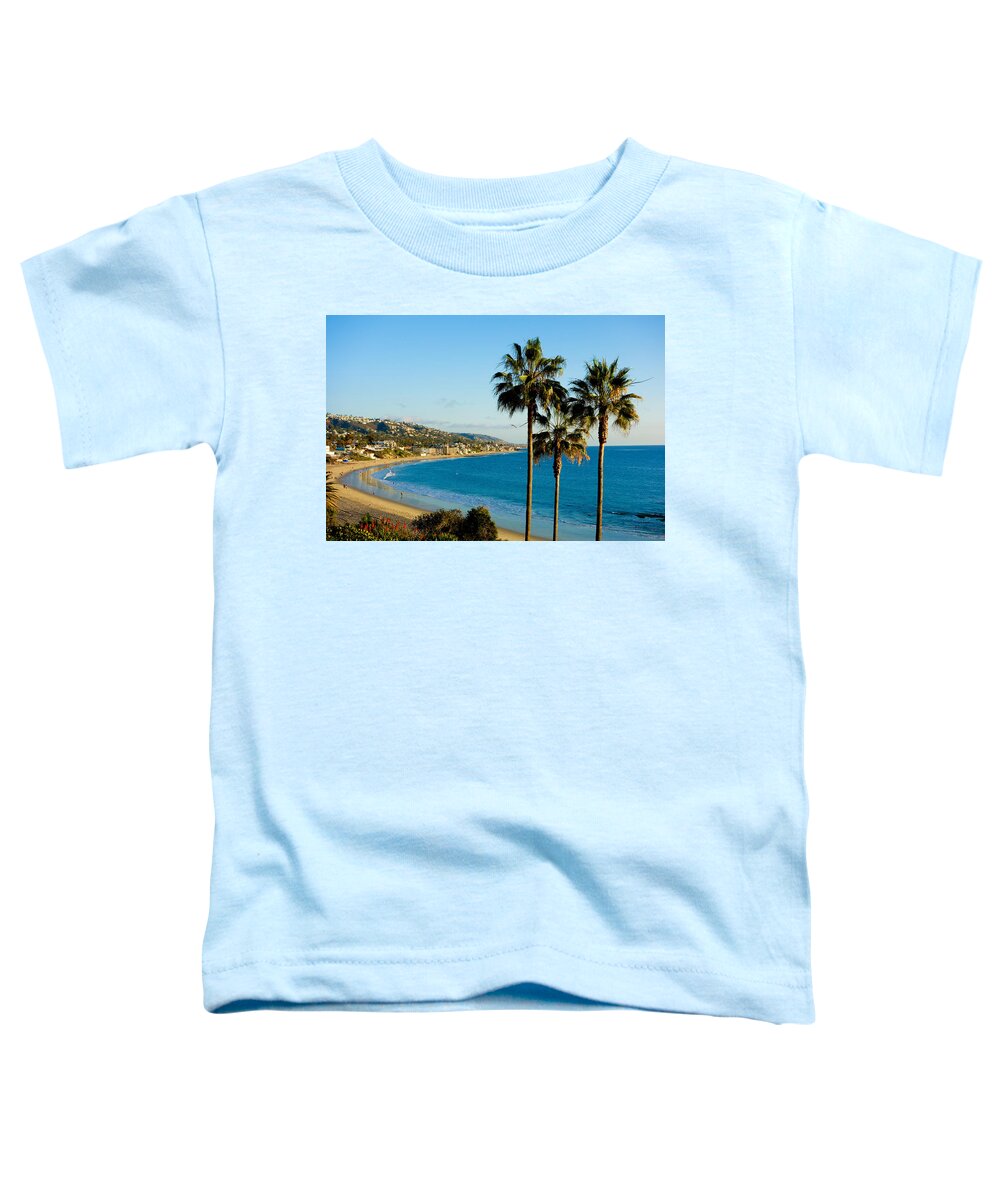 Laguna Beach Toddler T-Shirt featuring the photograph Laguna Beach Sunset Glow by Robert Meyers-Lussier