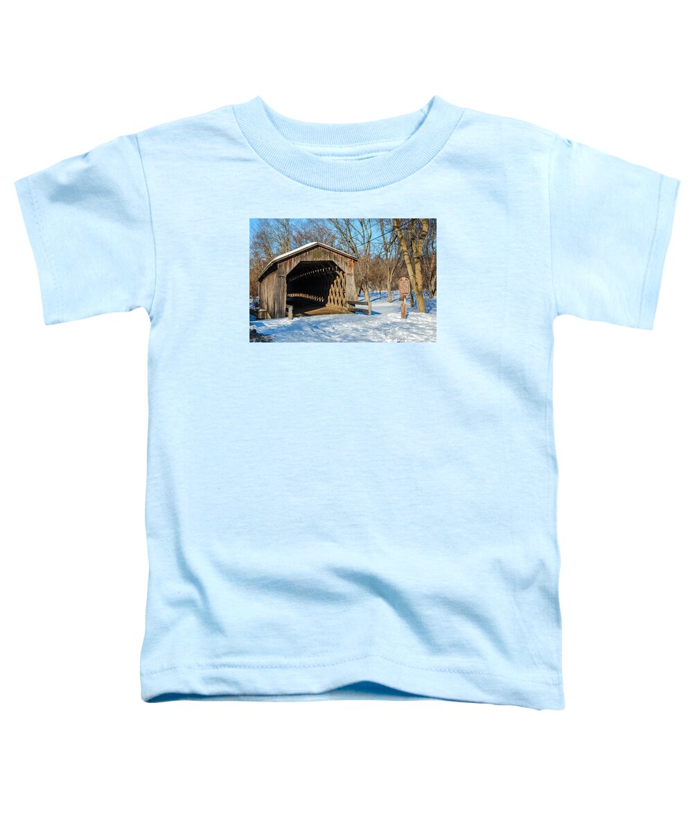 Covered Bridge Toddler T-Shirt featuring the photograph Last Covered Bridge by Susan McMenamin
