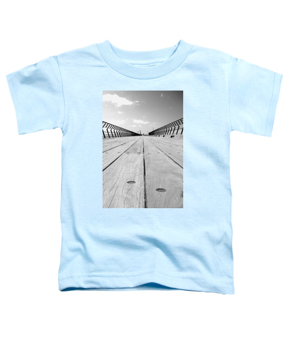 Pier Toddler T-Shirt featuring the photograph Lonely Vanishing Point by Anthony Davey