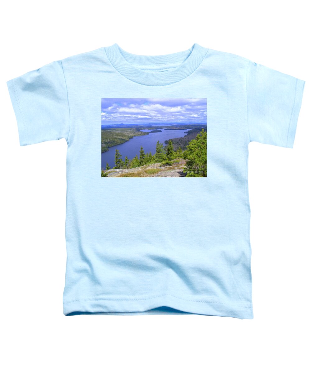 Long Lake Toddler T-Shirt featuring the photograph Long Pond atop Beach Mountain by Elizabeth Dow