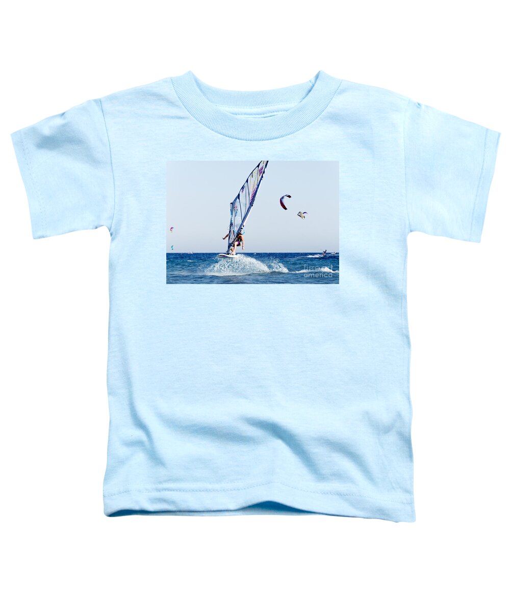 Action Toddler T-Shirt featuring the photograph Look No Hands by Stelios Kleanthous