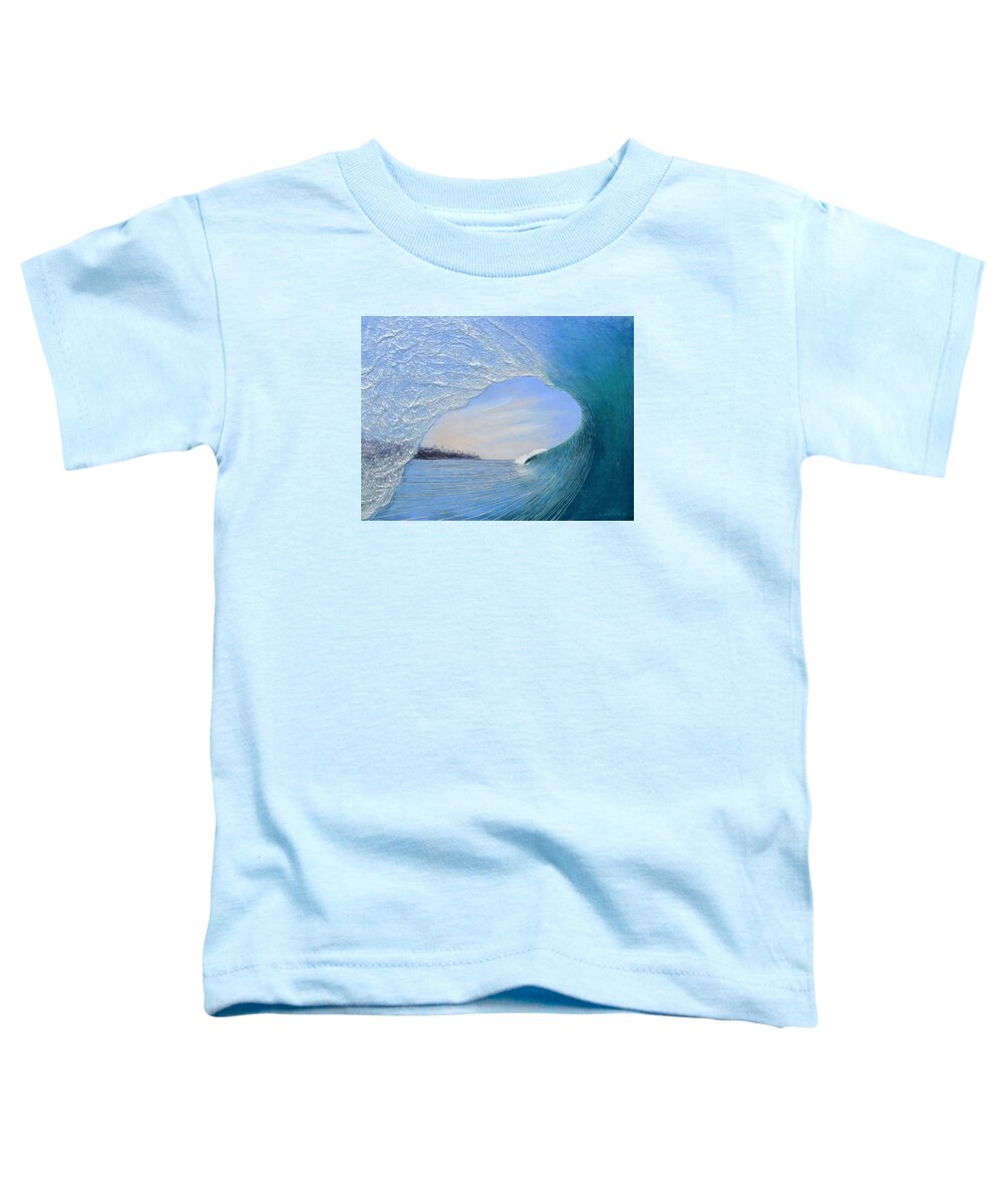 Wave Toddler T-Shirt featuring the painting Looking for an Exit by Nathan Ledyard
