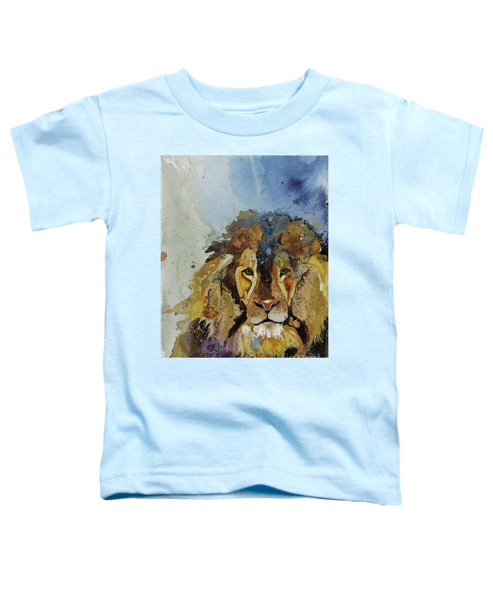 Lion Toddler T-Shirt featuring the painting Molly Mae by Kasha Ritter