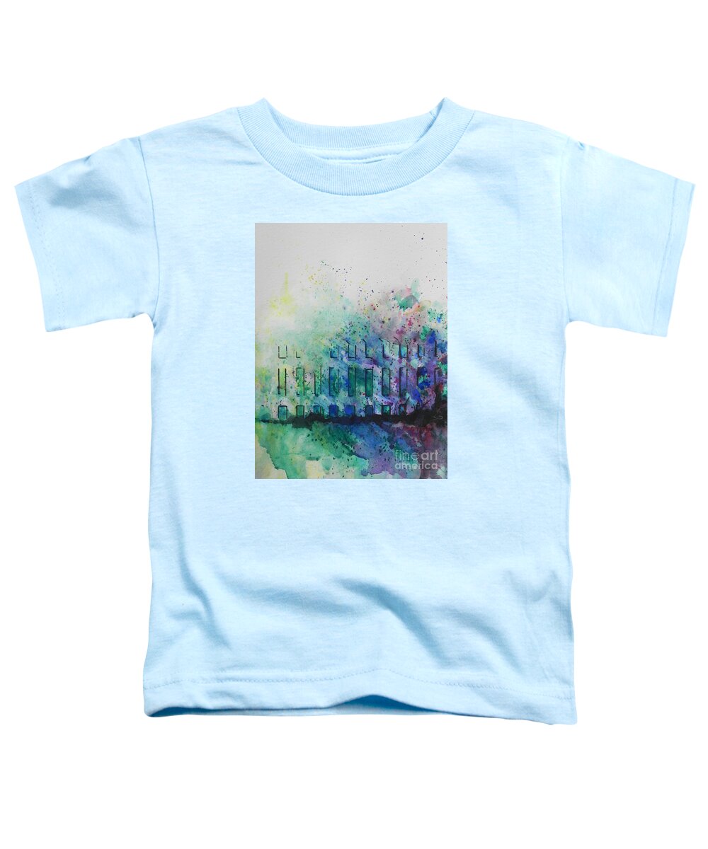 Watercolor Painting Toddler T-Shirt featuring the painting Natures Blend by Chrisann Ellis