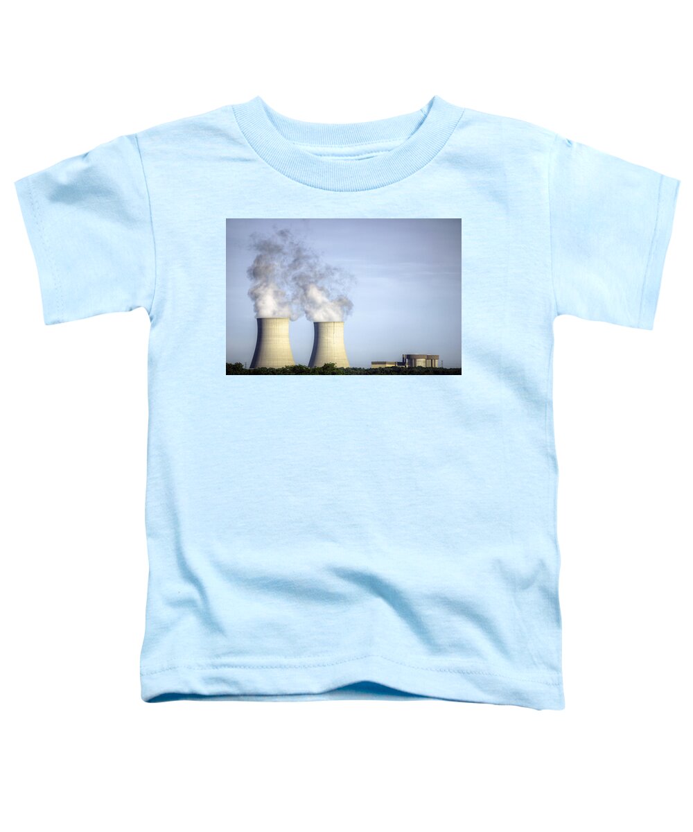 Byron Nuclear Plant Hdr Toddler T-Shirt featuring the photograph Nuclear HDR3 by Josh Bryant
