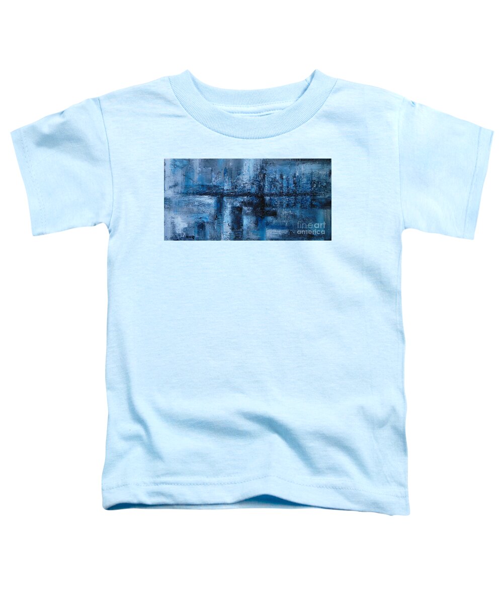 Nyc Toddler T-Shirt featuring the painting NY State of Mind by Dan Campbell