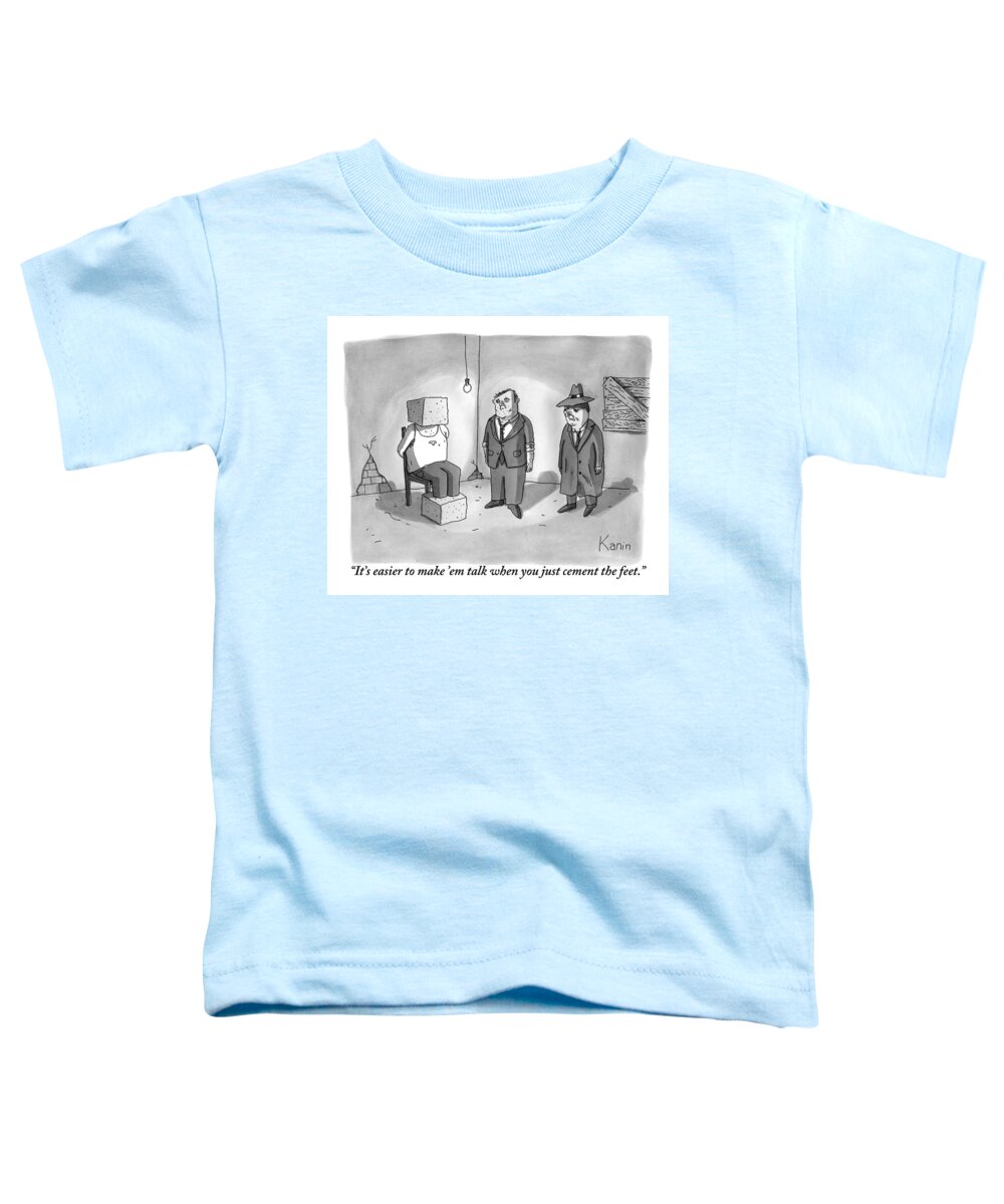 Mafia Toddler T-Shirt featuring the drawing One Mafioso To Another by Zachary Kanin